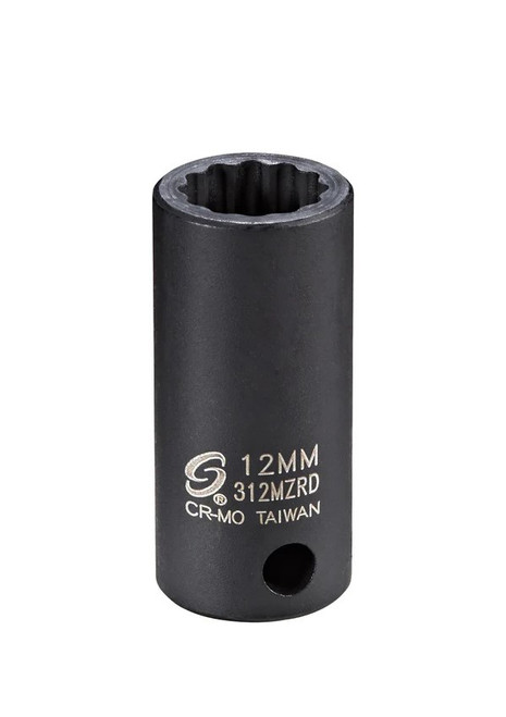 3/8" Dr. 12mm 12pt Semi-Deep Impact Socket