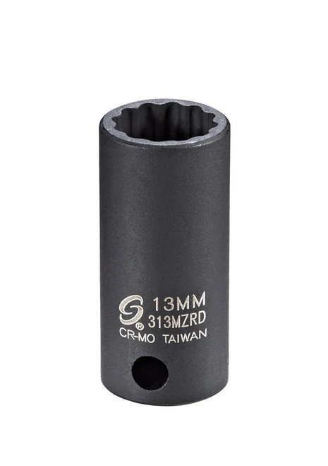 3/8" Dr. 13mm 12pt Semi-Deep Impact Socket