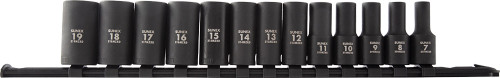PG134 - 13-PC 3/8" DR. 12PT METRIC SEMI-DEEP IMPACT SOCKET SET