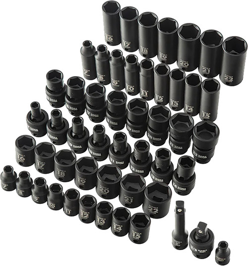 3/8" Dr. 51pc Master Metric Impact Socket Set