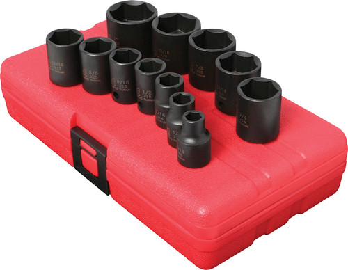 PG141 - 12-PC 3/8" DR. SAE IMPACT SOCKET SET