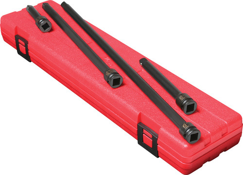 PG154 - 4-PC 3/8" DR. IMPACT EXTENSION SET (3", 5", 10", 15")
