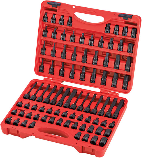 PG148 - ENSEMBLE DE SOCKETS À IMPACT DE MÈCHES HEXAGONALES MAÎTRES DE 84 PIÈCES 3/8"
