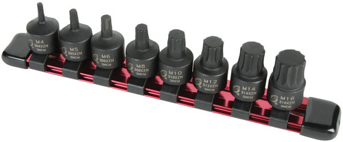 PG154 - ENSEMBLE DE DOUILLES À EMBOUT À IMPACT TRIPLE CARRÉ 8-PIÈCES 3/8"