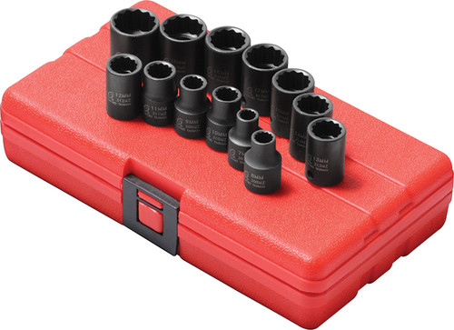PG141 - 13-PC 3/8" DR. 12PT METR IMPACT SOCKET SET