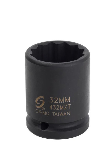 3/4Dr. 32mm 12-Point Thin Wall Impact Socket
