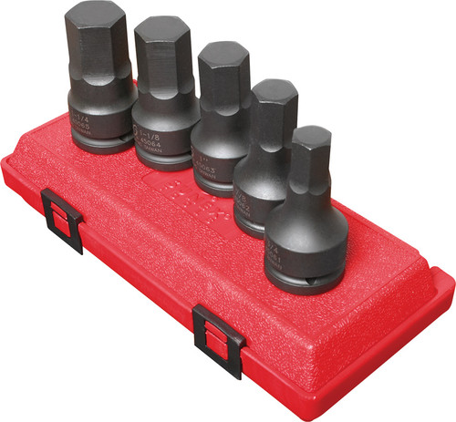 PG162 - Ensemble de 5 tournevis hexagonaux à percussion SAE 3/4 po