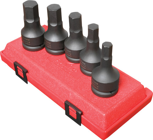 PG160 - ENSEMBLE DE TOURNEVIS HEXAGONAL MÉTRIQUE DE 5 PIÈCES 3/4" DR.