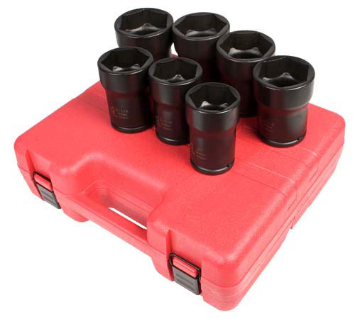 3/4" Dr Truck Pignon Locknut Impact Socket Set