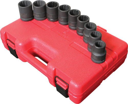 PG148 - 9-PC 3/4" DR. 12-POINT THIN WALL SAE IMPACT SOCKET SET