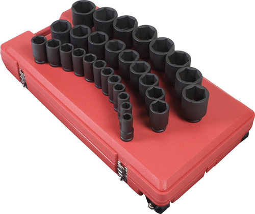 PG134 - 29-PC PRISE 3/4" ENSEMBLE DE DOUILLES À IMPACT PROFOND SAE