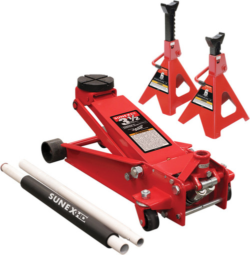 3-1/2 TON FLOOR JACK PACK WITH 6 TON STANDS