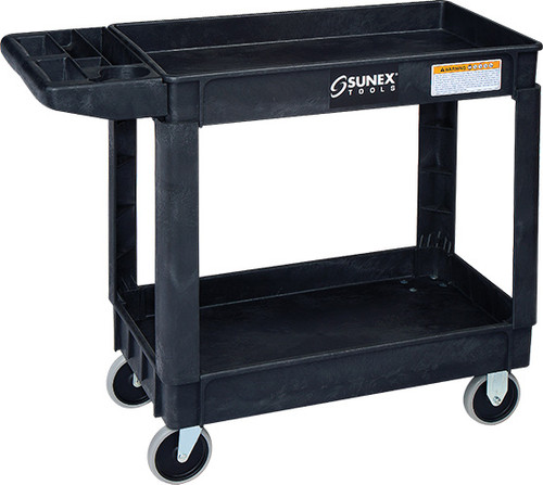 PG204 - STANDARD PLASTIC UTILITY CART - BLACK