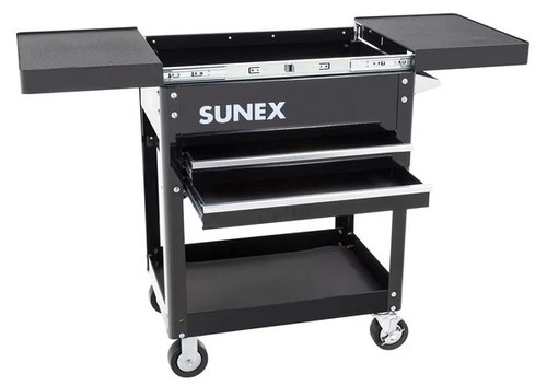 Chariot utilitaire à glissière compact - Noir