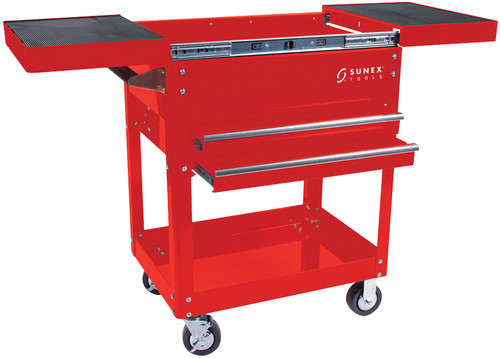 CHARIOT UTILITAIRE À GLISSIÈRE COMPACT - ROUGE