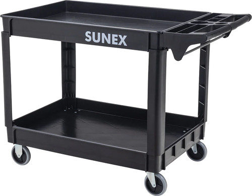 PG214 - LARGE HEAVY-DUTY 2-SHELF UTILITY CART, 500 LBS CAPACITY, 46" W X 26" D X 39.4" H