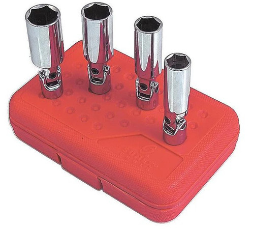 4 pc  3/8" Dr.  Universal Spark Plug Socket Set
