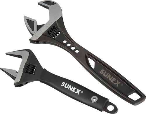 2 PC ADJUSTABLE WRENCH SET (10" TACTICAL & 8" WIDE JAW)