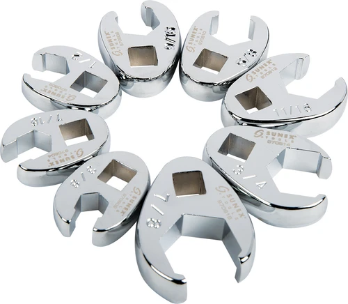 PG171 - 8 PC. 3/8" DR. SAE FLARE NUT CROWFOOT WRENCH SET