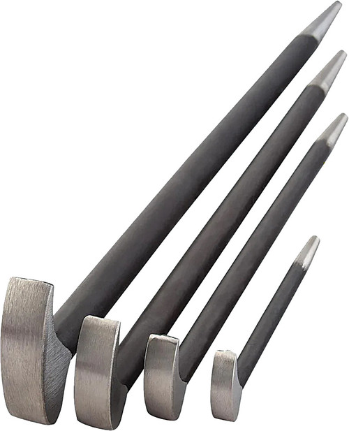 PG202 - 4-PC PRY BAR SET, HOOK & POINT DESIGN