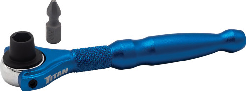 PG134 - 4" LONG 1/4" DRIVE ALUMINUM SWIVEL HEAD 90-TOOTH MICRO BIT DRIVER, MAGNETIC BIT RETENTION, INCLUDES PH2 BIT