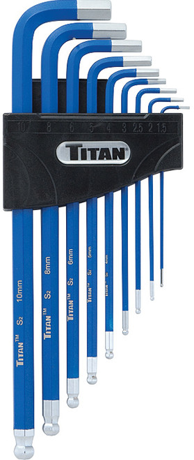 PG167 - 9 PC. EXTRA LONG METRIC NON SLIP HEX KEY SET