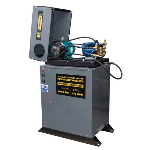 3,000 PSI - 4.0 GPM HOT WATER PRESSURE WASHER WITH 7.5HP MOTOR AND GENERAL TRIPLEX PUMP