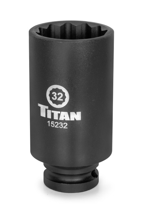 32 mm 1/2 in. Drive 12 pt. Axle Nut Socket