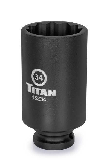 34 mm 1/2 in. Drive 12 pt. Axle Nut Socket