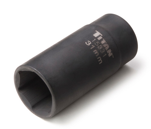 31 mm 1/2 in. Drive 6 pt. Axle Nut Socket
