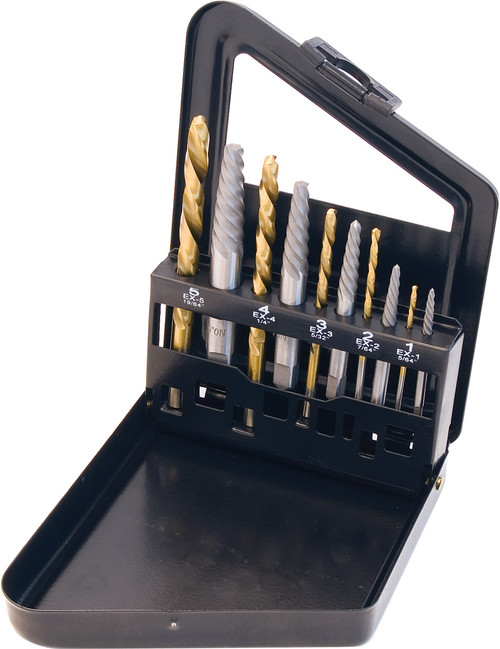 PG120 - 10PC SCREW EXTRACTOR/LEFT HAND DRILL BIT