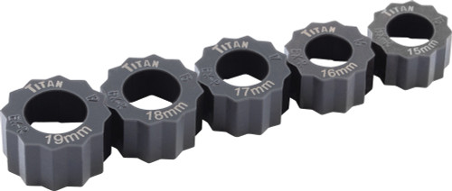 5-PC REUSABLE DAMAGED BOLT EXTRACTOR RING SET, 15MM-19MM ( ALSO FITS 5/8 & 3/4 IN)