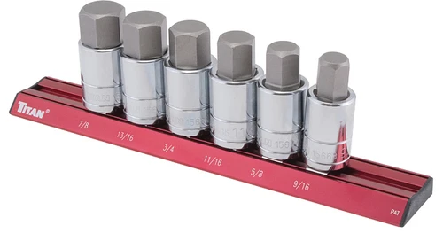 PG162 - 6 PC. SAE LARGE HEX BIT SOCKET SET