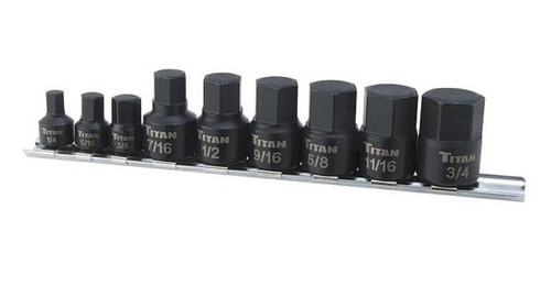 9 pc. Stubby SAE Hex Bit Socket Set