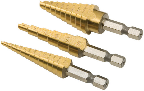 PG119 - 3 PC. STEP DRILL SET