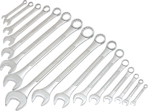 PG163 - 16 PC. 12 PT. METRIC RAISED PANEL COMBINATION WRENCH SET