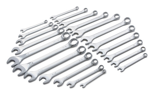 22 pc. 12 pt. Ensemble de clés à clé à combinaison métrique ET SAE entièrement polie