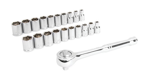 21 pc. 1/4 in. Drive SAE/Metric Socket Set