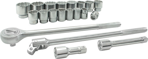 PG138 - 21-PC PRISE 3/4" JEU DE DOUILLES SAE DE 12 PTS, 7/8 »-2 »