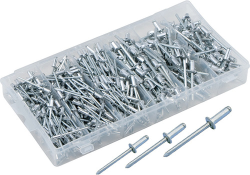 PG296 - ASSORTIMENT DE RIVETS EN ALUMINIUM DE 500 PIÈCES