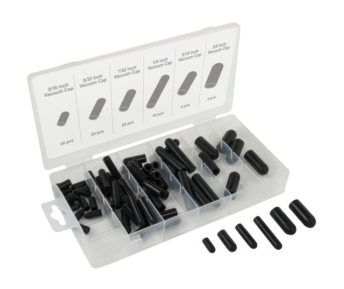 80 pc. Silicone Rubber Vacuum Cap Assortment