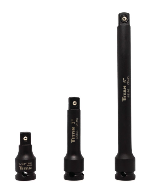 3 pièces. PRISE 3/8" Ensemble de rallonges d’impact