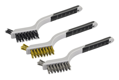 3 pc. Mini ensemble de brosses métalliques