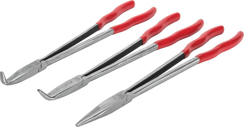 PG183 - 3-PC 16" LONG NOSE PLIERS SET - STRAIGHT, 45°, 90°