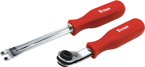 PG342 - 2-PC. MERITOR BRAKE SLACK ADJUSTING FORK-END TOOL AND 5/16" DOUBLE SQUARE RATCHET WRENCH KIT