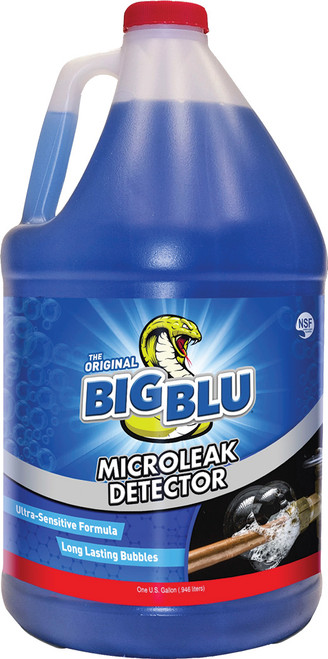PG19 - DÉTECTEUR MICRO DE FUITES BIG BLUE ORIGINAL EN SPRAY, SÉCURITAIRE POUR TOUT GAZ, 1 GALLON