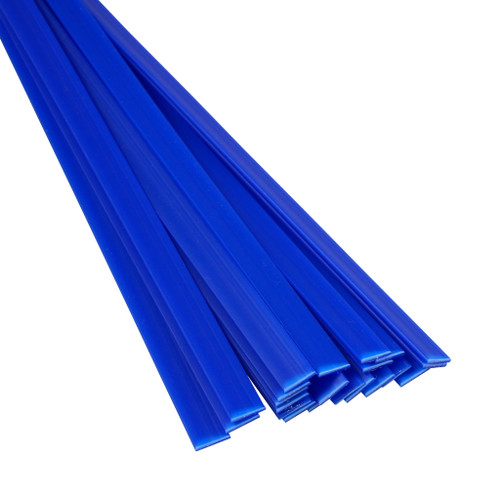 High Density Polyethylene Strip, 3/8” x 1/16”, 5 ft., Blue