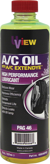 PG408 - PAG 46 OIL - 8 OZ. BOTTLE WITH A/C EXTENDYE