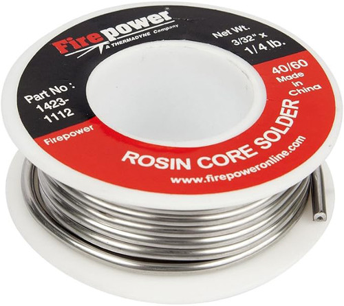 SOUDURE,NOYAU DE FLUX DE COLOPHANE,40/60 3/32 X 1/4
