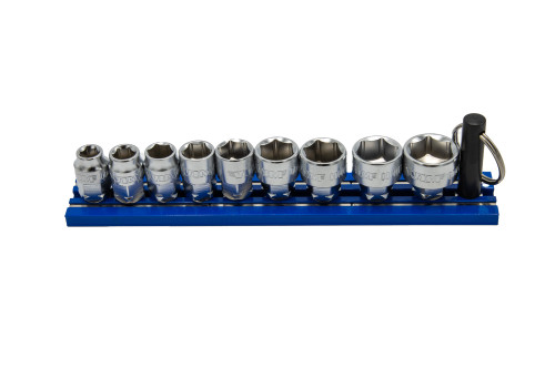 Dual DRIVE Metric Shallow Chrome Sockets Set, 1/4 "dr. 9pc.